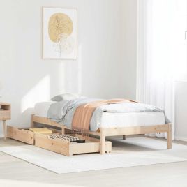 Bedframe 100x200cm Solid Wood Pine