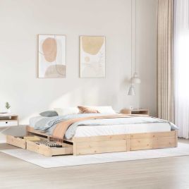 Bedframe 180x200cm Super King Solid Wood Pine