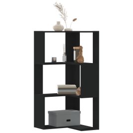 Corner Bookcase 3-Tier Black 50x50x102 cm Engineered Wood