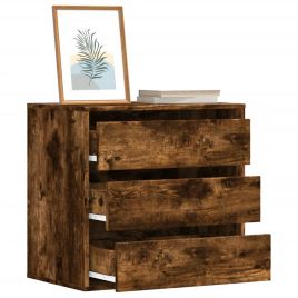 LEWISH III Oak Finish Chest of Drawers - Small-sized, 3 Drawers