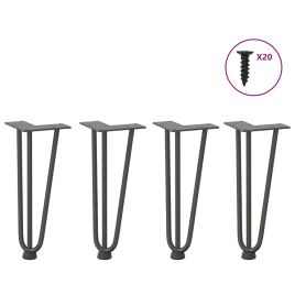 Hairpin Table Legs 4 pcs Anthracite 30 cm Solid Steel