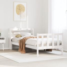 Bedframe White 75x190cm Small Single Solid Wood Pine