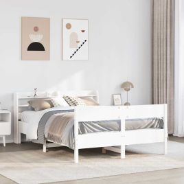 Bedframe White 120x200cm Solid Wood Pine