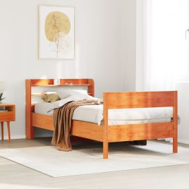 Bedframe Wax Brown 100x200cm Solid Wood Pine