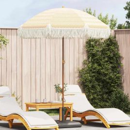 BRLRIDG Beach Parasol and White 160x160x196 cm - Yellow