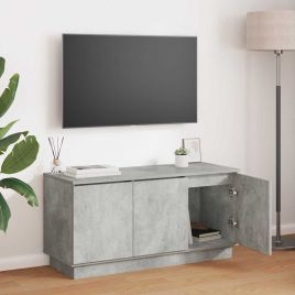 TV Cabinet Concrete Grey 100x38x49 cm Engineered Wood
