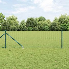 Hexagon Fence Green 0.6x25 m Steel