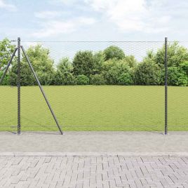 Hexagon Fence Grey 1,5x10 m Steel