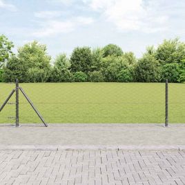 Hexagon Fence Grey 0.4x25 m Steel