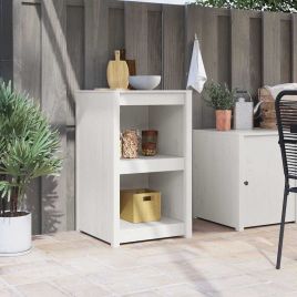 Outdoor Kitchen Cabinet White 55x55x92 cm Solid Wood Pine