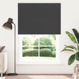 Roller Blind Blackout Black 160x210 cm Fabric Width 156.6 cm Polyester