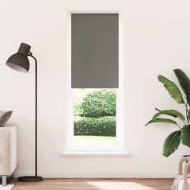 Roller Blind Blackout Grey 80x230 cm Fabric Width 75.7 cm Polyester