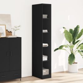Wardrobe Black 30x50x200 cm Engineered Wood - vid-3307703