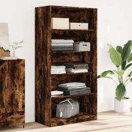 Wardrobe Smoked Oak 100x50x200 cm Engineered Wood - vid-3307733