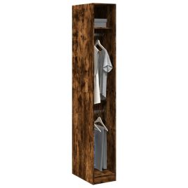 Wardrobe Smoked Oak 30x50x200 cm Engineered Wood - vid-3307778