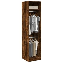 Wardrobe Smoked Oak 50x50x200 cm Engineered Wood - vid-3307787