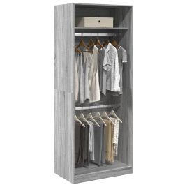 Wardrobe Grey Sonoma 80x50x200 cm Engineered Wood - vid-3307797