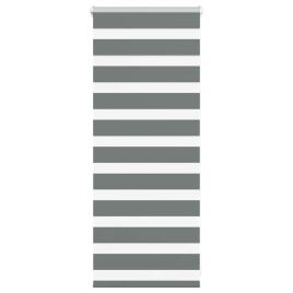 Zebra Blind Dark Grey 60x100 cm Fabric Width 55.9 cm Polyester