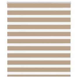 Zebra Blind Sand Brown 130x100 cm Fabric Width 125.9 cm Polyester
