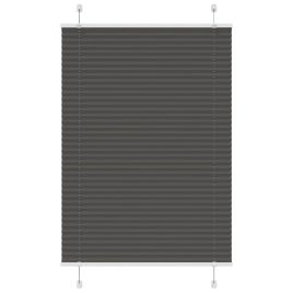 Pleated Blind Black 90x100 cm Fabric Width 89.4 cm Polyester