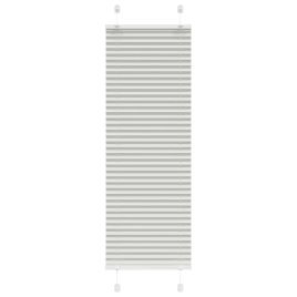 Pleated Blind Light Grey 50x150 cm Fabric Width 49.4 cm Polyester