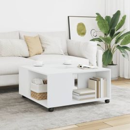 Coffee Table White 80x80x40 cm Engineered Wood