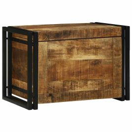 Storage Box 60 x 40 x 41 cm - Solid Rough Wood Mango