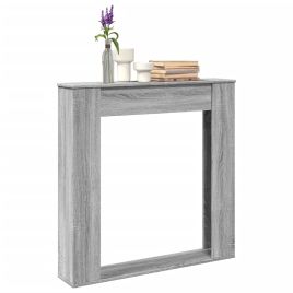 PAOHAL Fireplace Surround Sonoma 100x20x100 cm Wooden - Grey