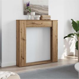 PAOHAL Fireplace Surround Artisan 100x20x100 cm Wooden - Oak