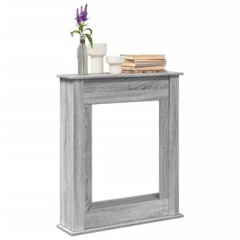 PAOHAL Fireplace Surround Sonoma 75x20x87.5 cm Wooden - Grey