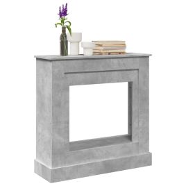 PAOHAL Fireplace Surround Concrete 90x30x90 cm Wooden - Grey
