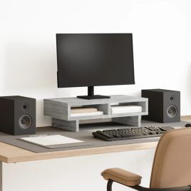 Monitor Stand Grey Sonoma 50x27x15 cm Engineered Wood - vid-854747