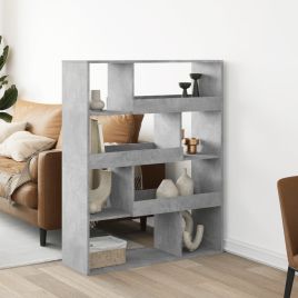 Bookcase Concrete Grey 100x33x125.5 cm Engineered Wood - vid-3309333
