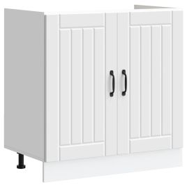 Sink Base Cabinet Lucca White Engineered Wood