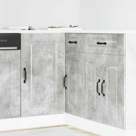 Kitchen Base Cabinet Kalmar Concrete Grey Engineered Wood