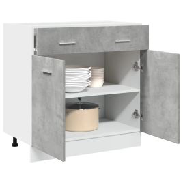 Drawer Bottom Cabinet Lyon Concrete Grey 80x46x81.5 cm Engineered Wood