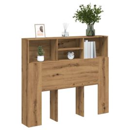Headboard Cabinet Artisian Oak 120x19x103.5 cm Engineered Wood