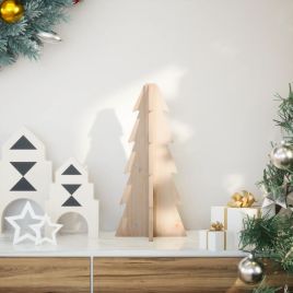 Elvan Wooden Christmas Tree for Decoration 49cm Solid Wood Pine