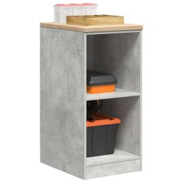 Garage Storage Cabinet Concrete Grey 40x51x85 cm Solid Wood Pine
