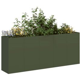 CASFORD Planter Olive 200x40x80 cm Cold-rolled Steel - Green
