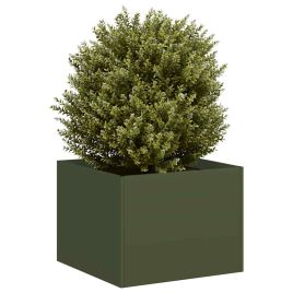 CASFORD Planter Olive 40x40x30 cm Steel - Green