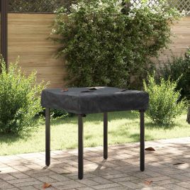 RELM Table Cover Plain 82x82x15 cm Fabric - Black