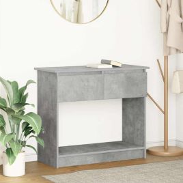 Console Table with Drawers Concrete Grey 85.5x38.5x74.5 cm