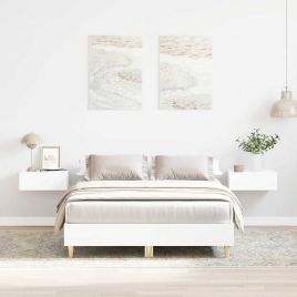 Bedframe White 120x200cm Engineered Wood