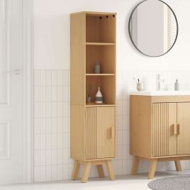 Bathroom Cabinet Brown 35x30x159 cm Solid Pine wood