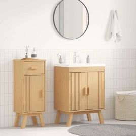 Sink Base Cabinet 114x43x73,5 cm Solid Wood Pine