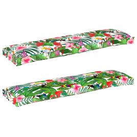Pallet Cushions for Bench 2 pcs Tropical Jungle 150x40x8 cm Oxford Fabric