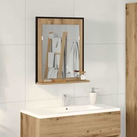 Bathroom Mirror Artisan Oak 50x12x60 cm Engineered Wood