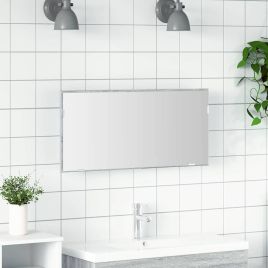 Bathroom Mirror Cabinet with LED Light Grey Sonoma 80x37 cm