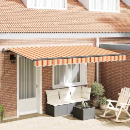 CAOVALE Retractable Awning Manual 400x200 cm Fabric - Yellow